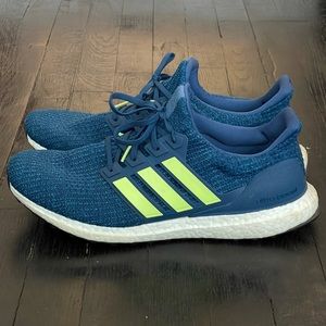 Like New Adidas Ultraboost Primeknit Blue/Green